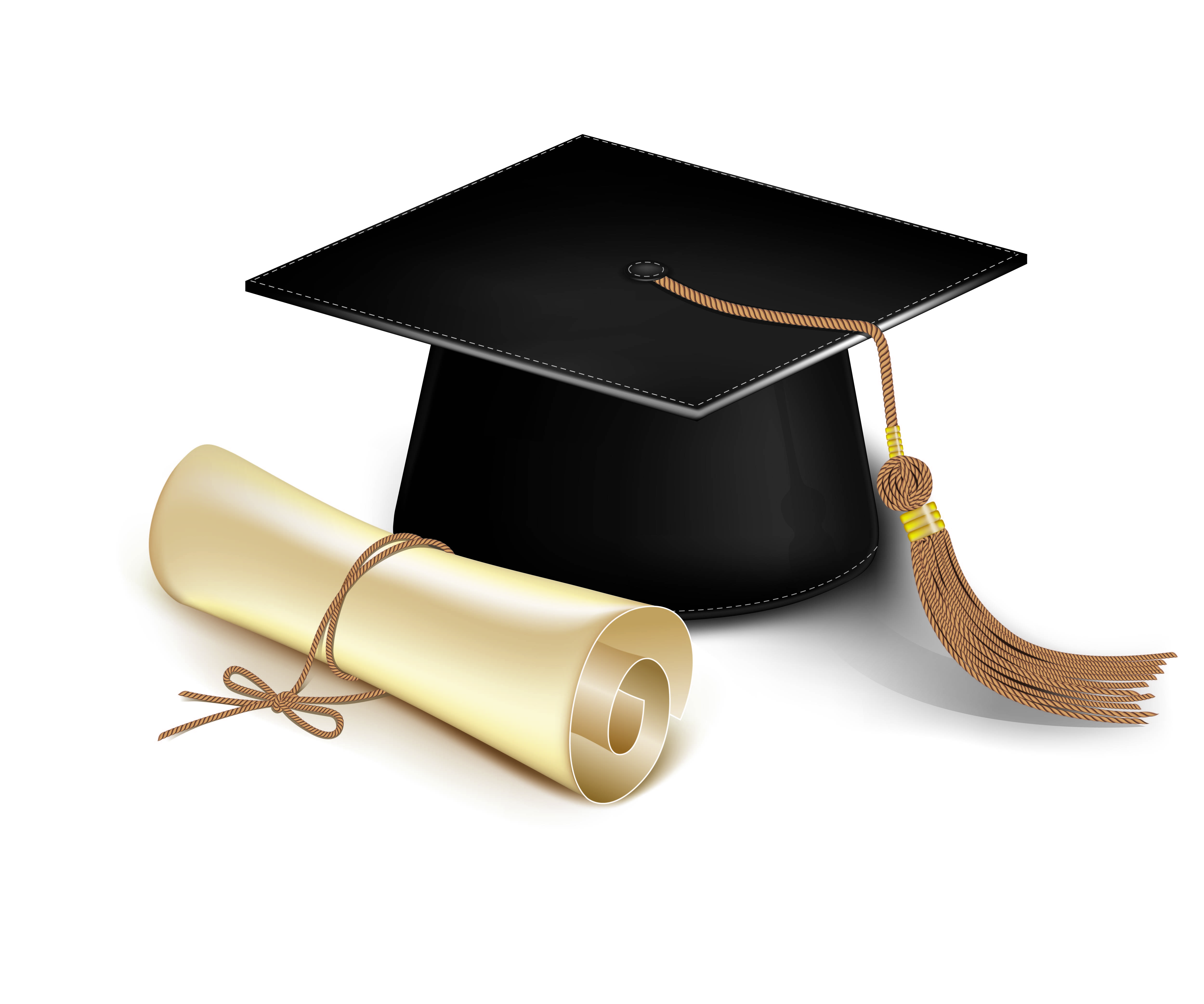 Graduation Cap and Diploma Vector