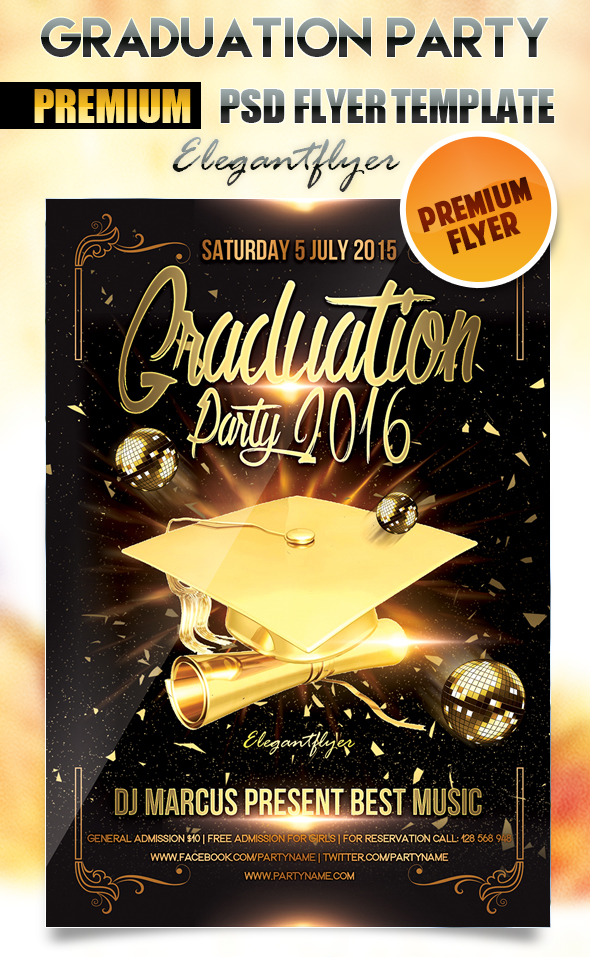 Graduation Party Flyer Template Free