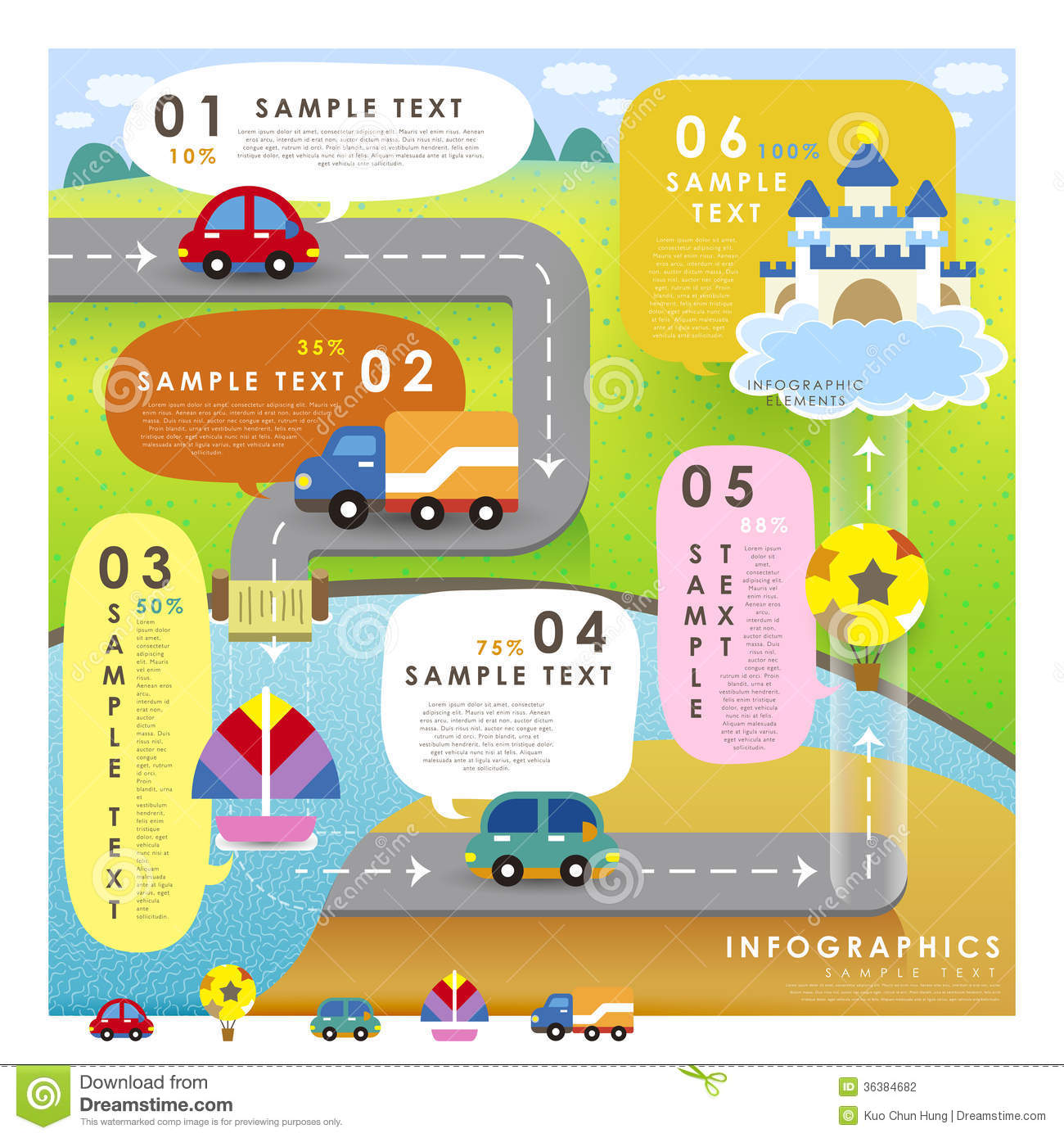 Graphic Flow Chart Infographic