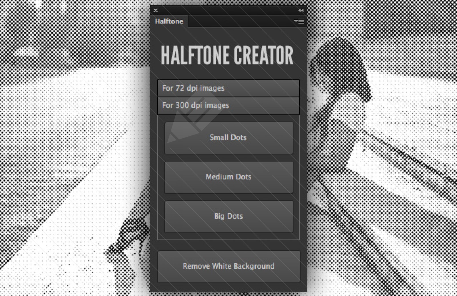 Halftone Photoshop Plugin Creator