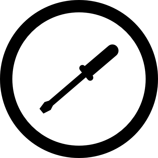 Hammer and Screwdriver Icon Circle