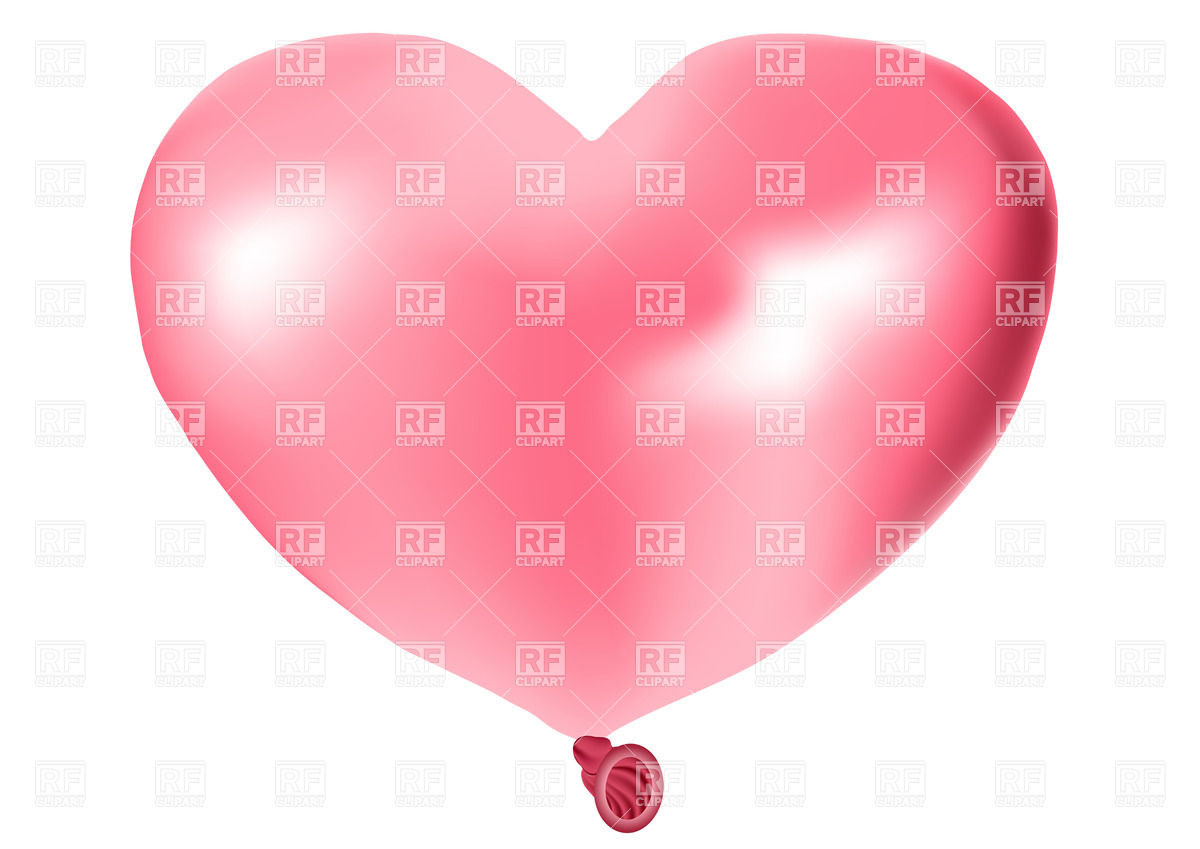 Heart Shaped Pink Balloons Clip Art