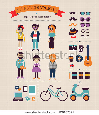 Hipster Infographic People Vector