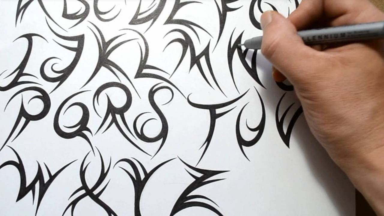 How to Draw Cool Tribal Letters How to Draw Cool Tribal Letters