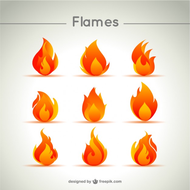 Icon Free Vector Flames