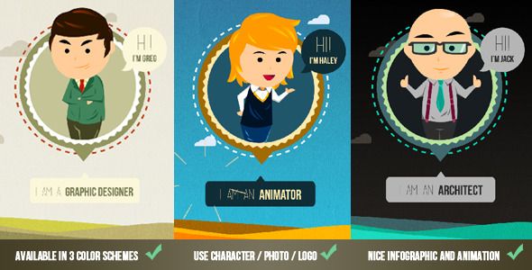 Infographic Cartoon Character