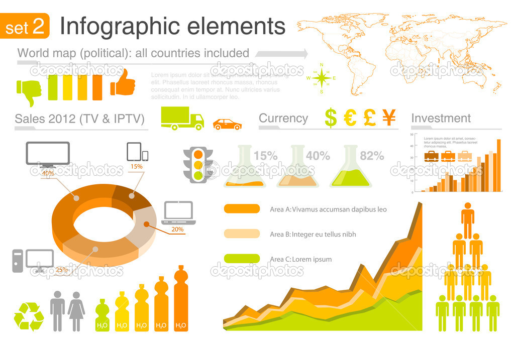 Infographic Icons of Graphs