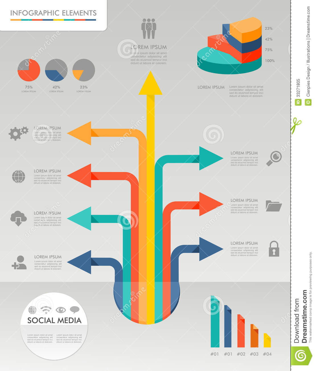 Infographic Social Media Icons
