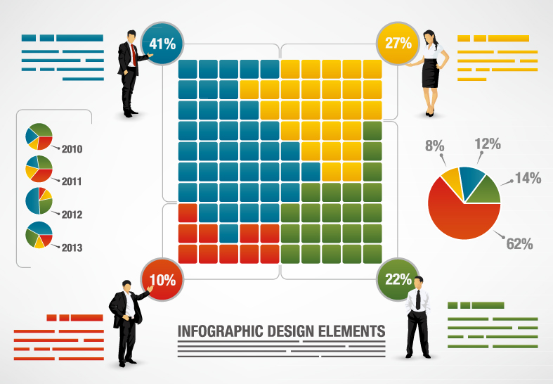 Infographic Vector Business People