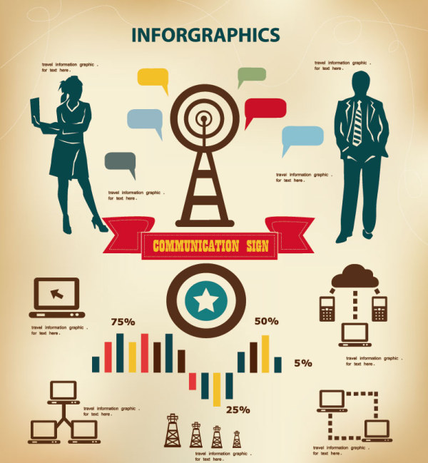 Infographic Vector Business People