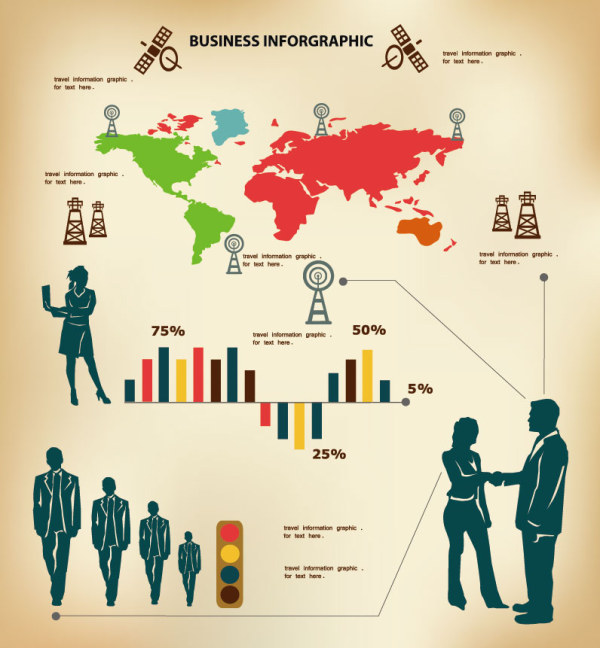 Infographic Vector Business People