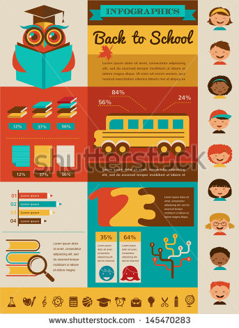 Infographic Vector Icons School