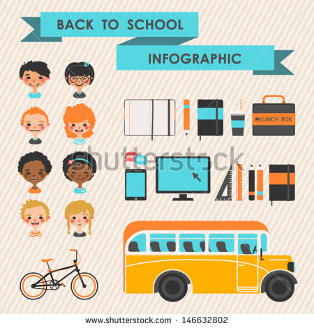 Infographic Vector Icons School