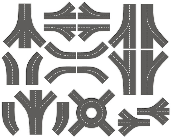Intersection Road Vector Graphic Intersection Road Vector Graphic