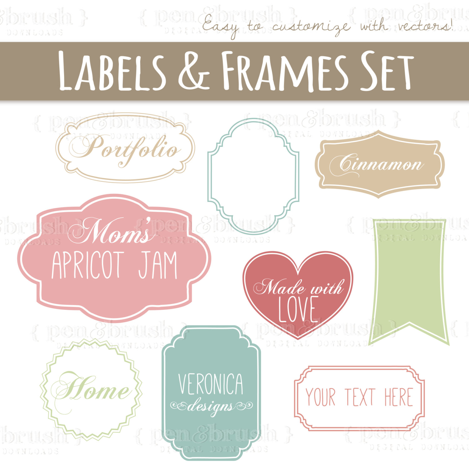 Label Frame Photoshop Brush