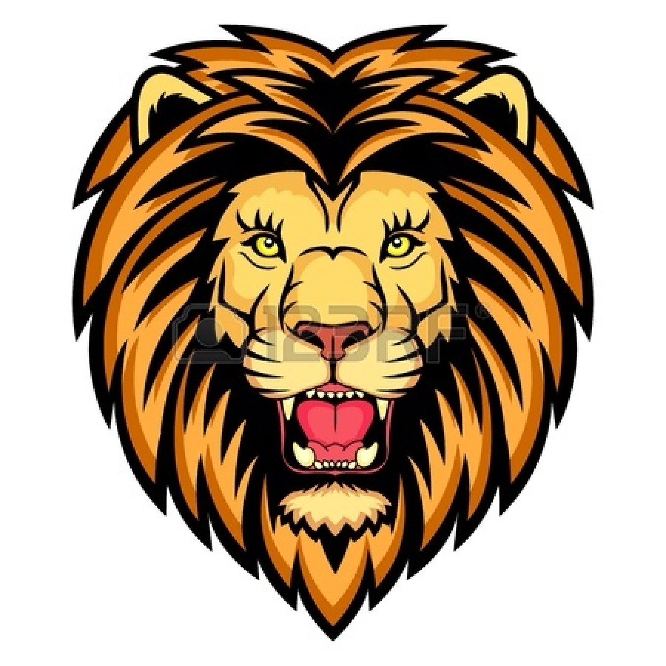 Lion Head Mascot Clip Art