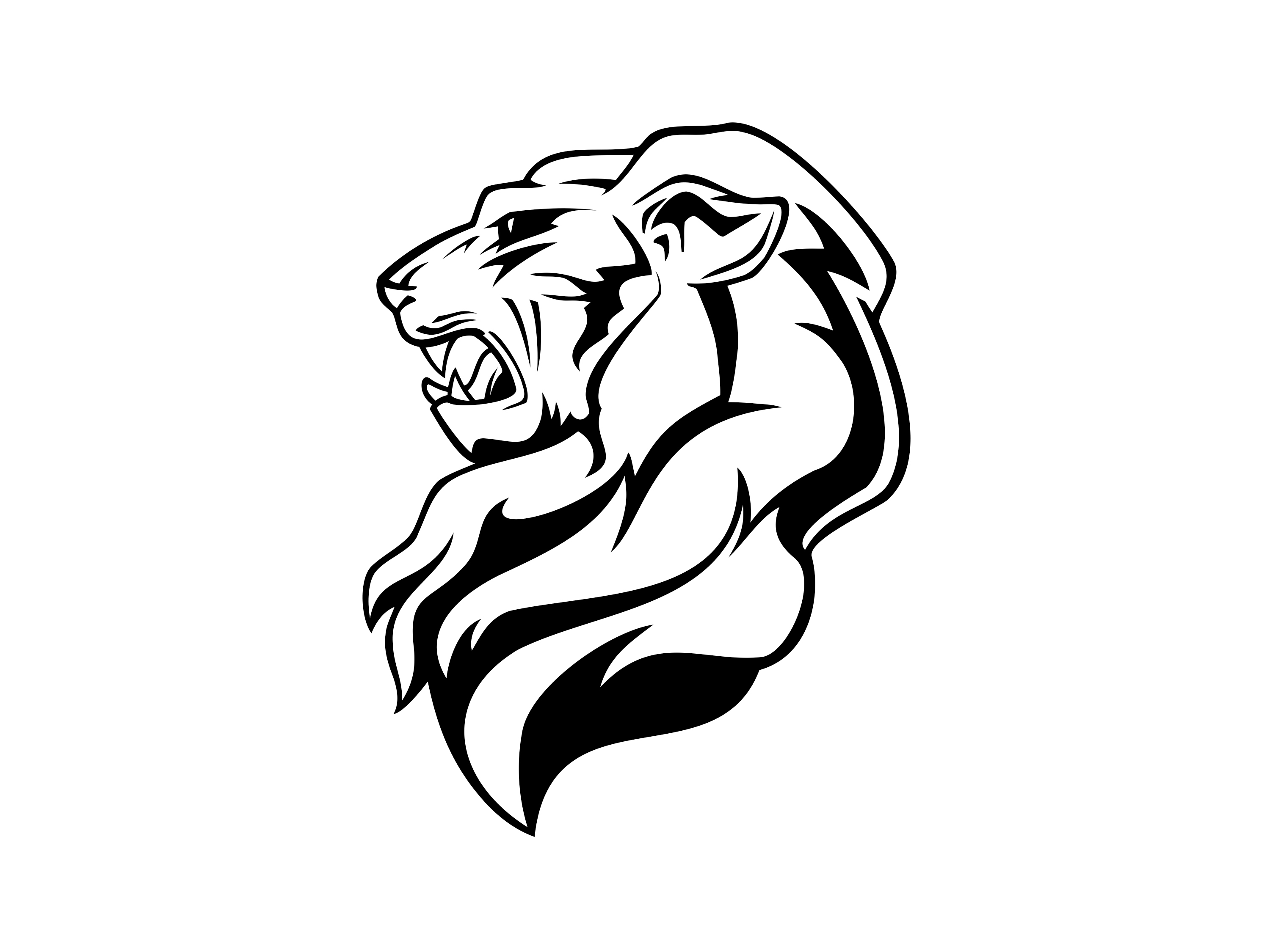 Lion Head Vector Art