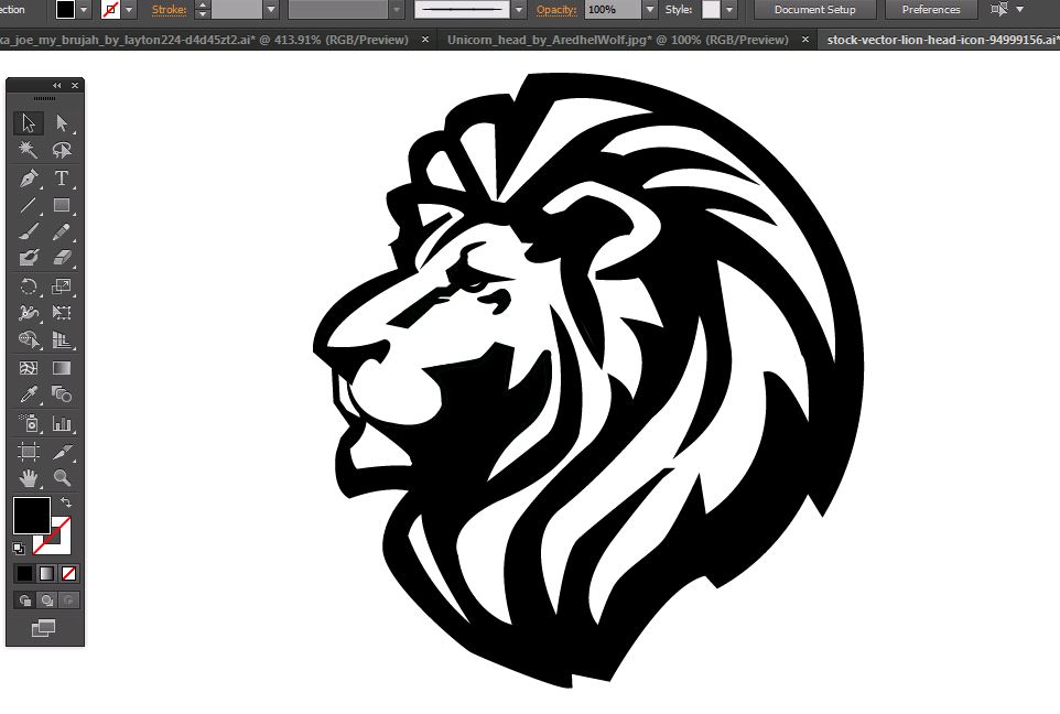 Lion Head Vector Clip Art