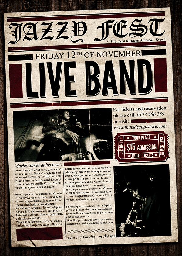 Live Concert Flyer Template