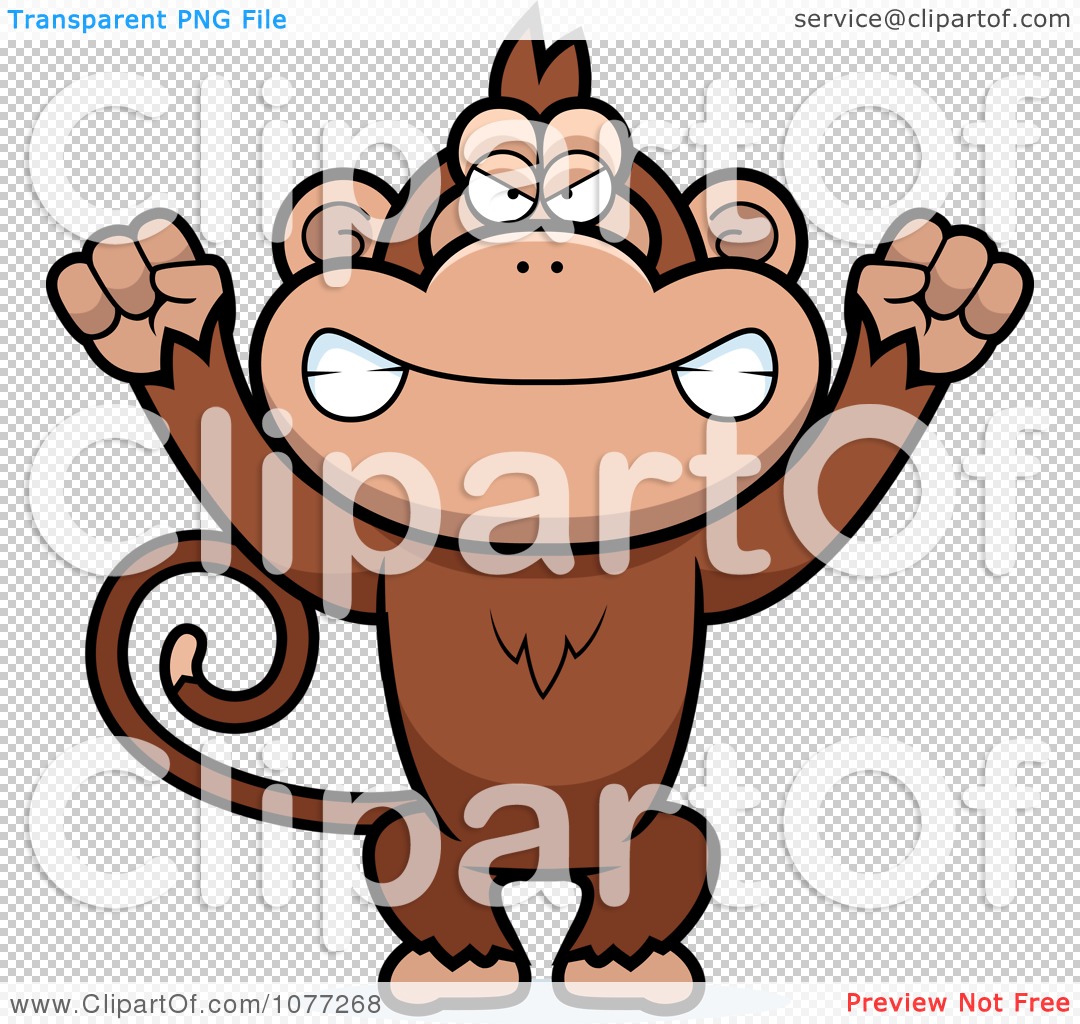 Mad Monkey Clip Art