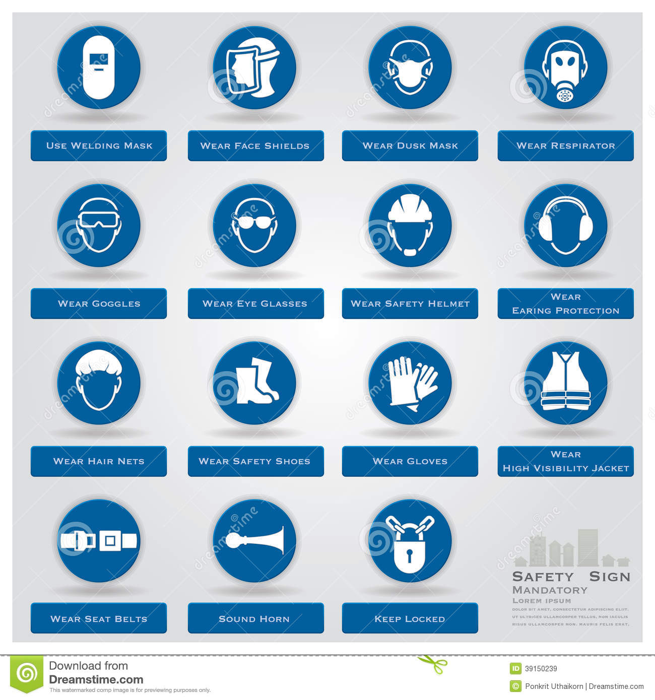 Mandatory Safety Signs Icons Mandatory Safety Signs Icons