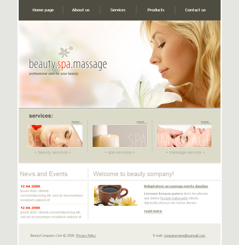 Massage Website Templates Free