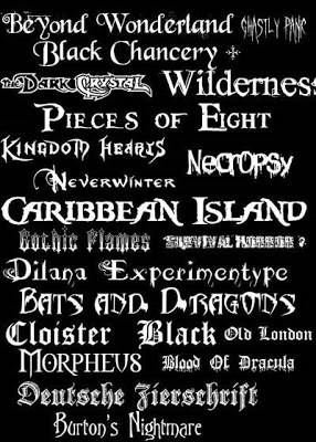 12 Gothic Metal Font Images