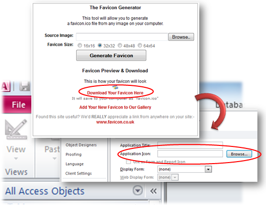 Microsoft Access Database Icon