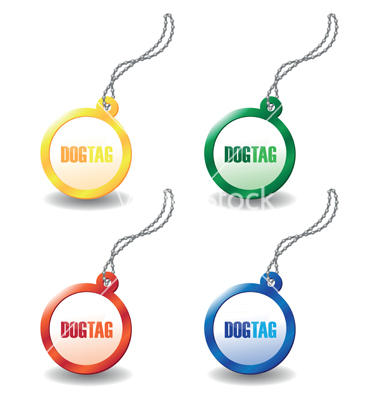 Military Dog Tags Vector