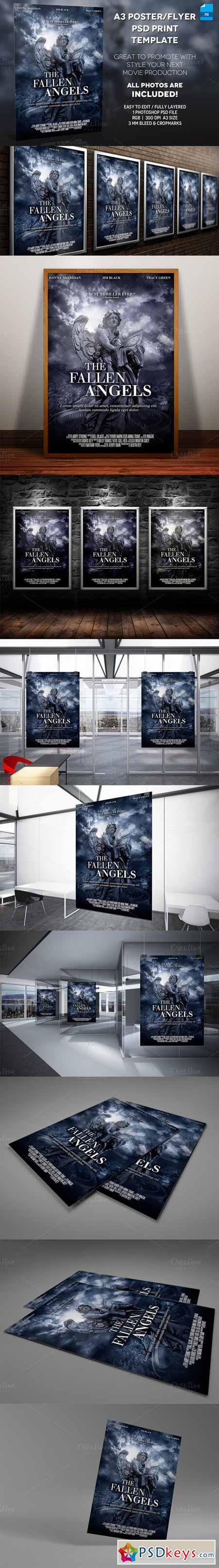 11 Photoshop Movie Poster Templates Free Images - Blank Movie Poster