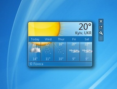 MSN Weather Gadget Windows 7