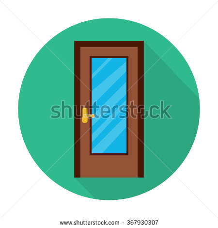 Mystical Door Lock with Blck and White Cartoon
