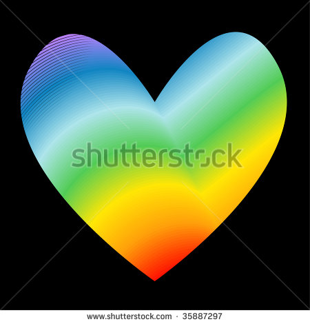 No Background Heart Rainbow