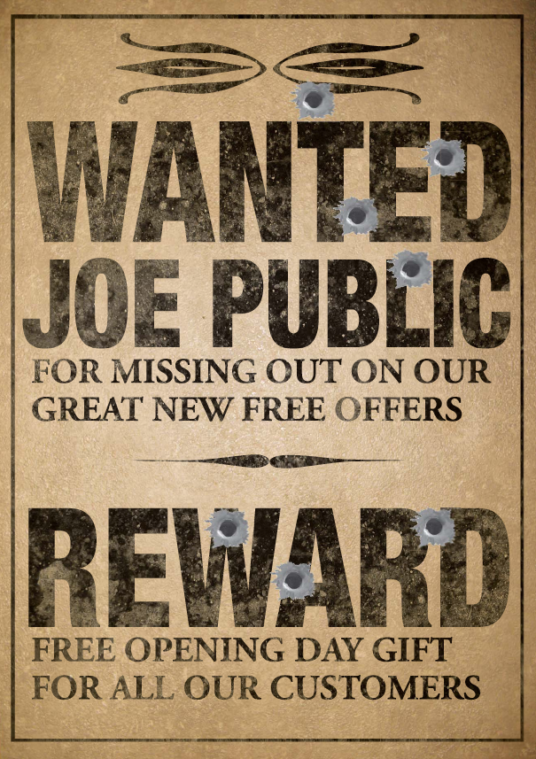 Old Western Fonts for Wanted Help