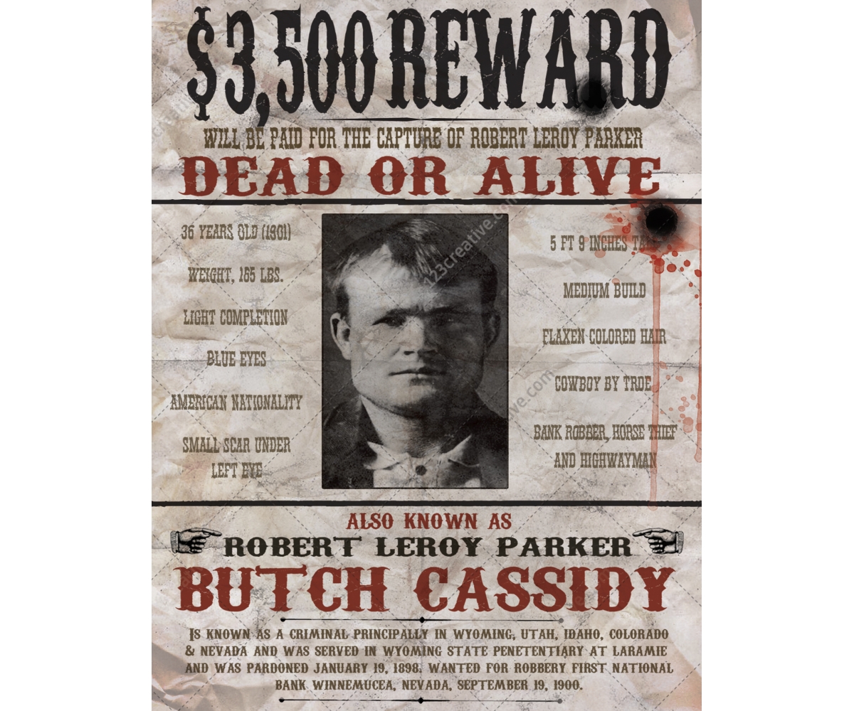 Old Wild West Wanted Posters