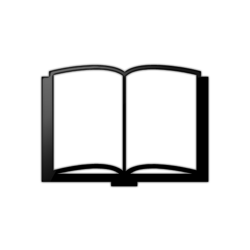 Open Book Icon Black and White