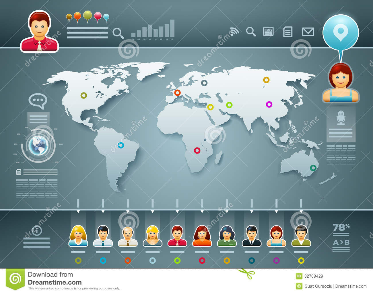 People Infographic Vector Free People Infographic Vector Free
