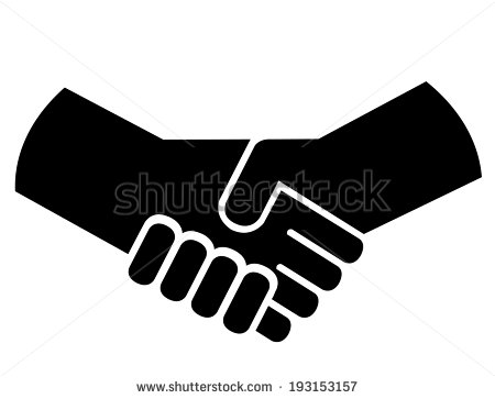 People Shaking Hands Vector Art