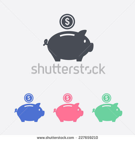 Piggy Bank Icon Vector