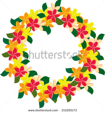 Plumeria Flower Lei Clip Art