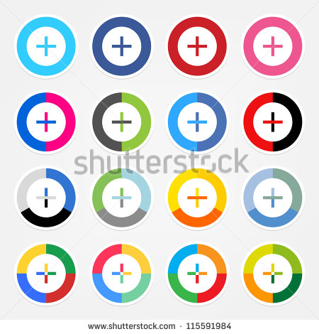 Plus Sign White Icons Circle