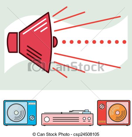 Retro Speaker Clip Art