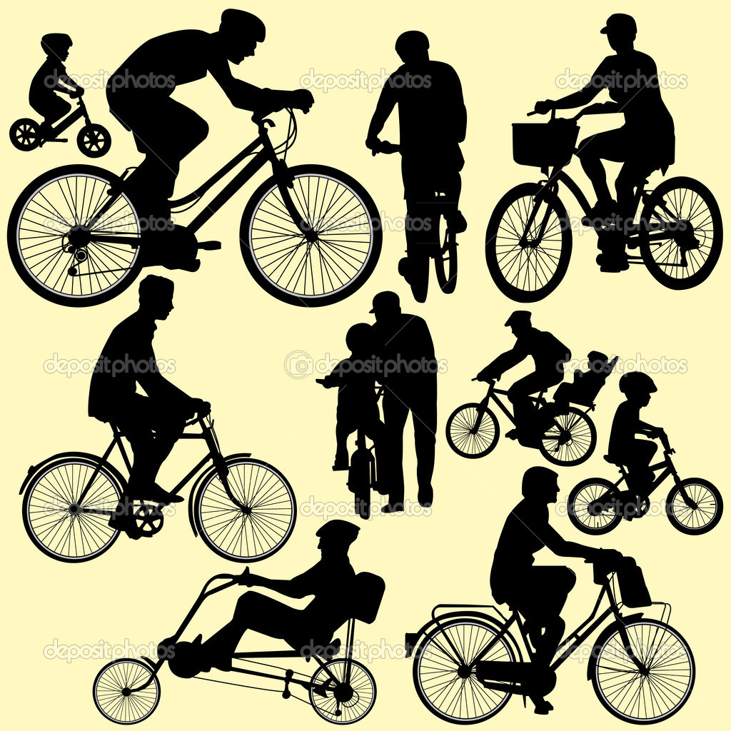 Riding Bicycle Vector