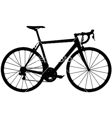 Road Bike Silhouette Vector