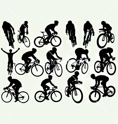 Road Cyclist Silhouette Vector