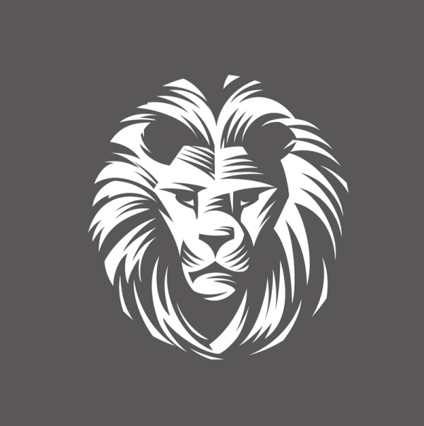 Silhouette Lion Head Symbol