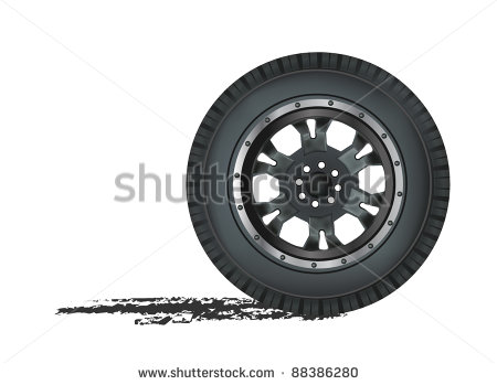 Spinning Car Wheel Clip Art