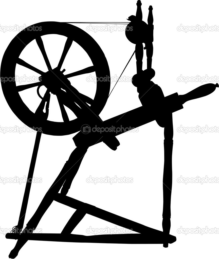 Spinning Wheel Silhouette