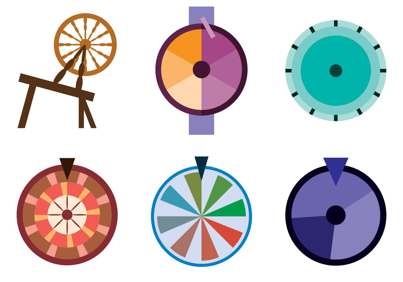 Spinning Wheel Vector