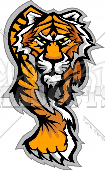 Tiger Mascot Vector Clip Art